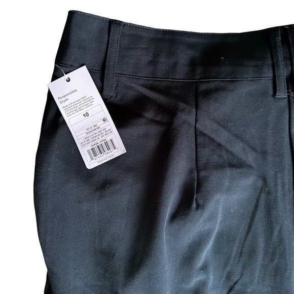 Wide Leg Black Trousers - Sz 10 - Picture 12 of 15